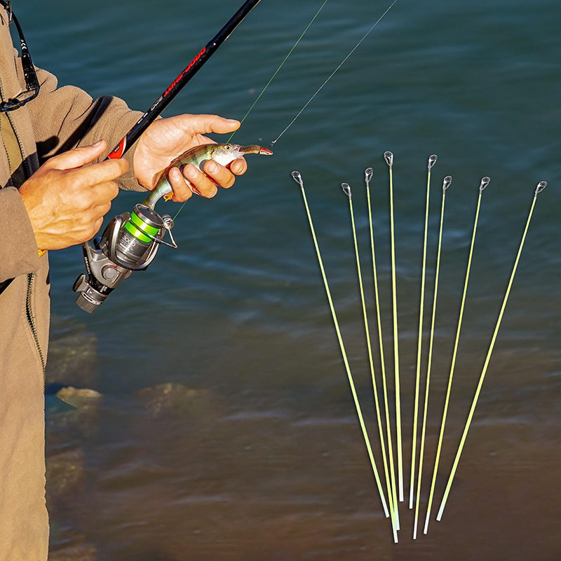 Fishing Rod Guide Replacement - 5Pcs 42CM Boat/Raft Rod Tip Spare