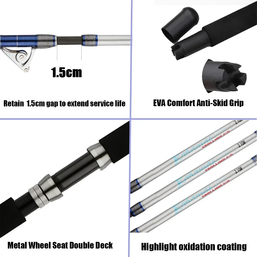 1.98M 2.1M Saltwater Spinning  - Fishing Rod Surf recension och pris