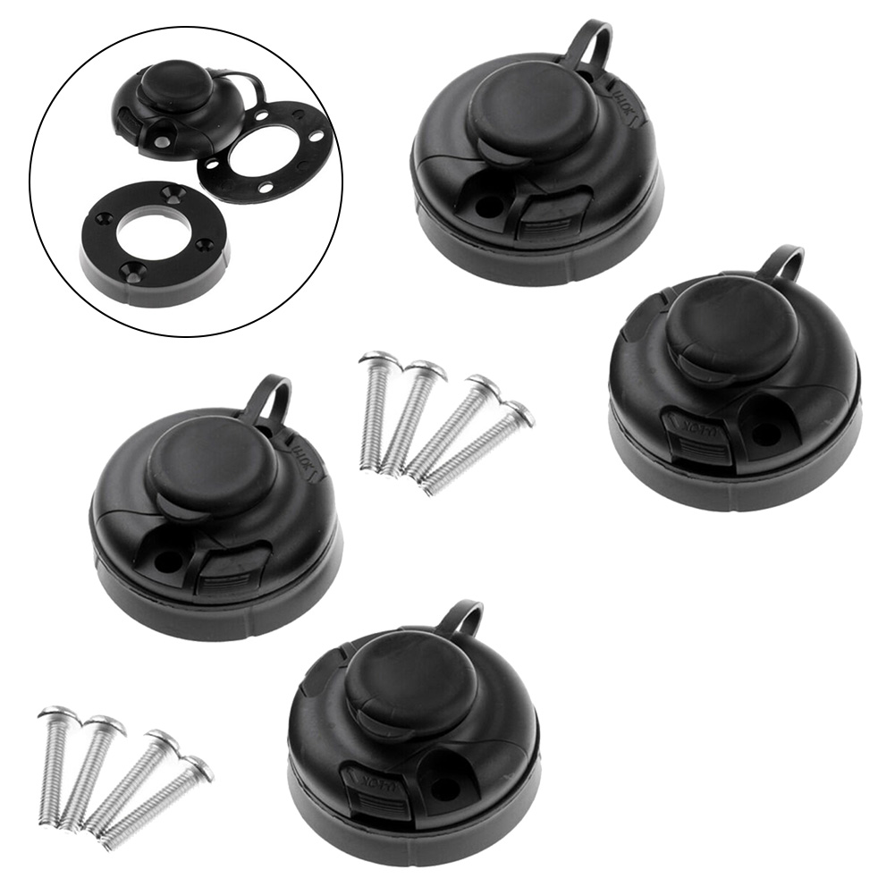 4Pcs Black ABS Fishing Rod Hol - Fishing Rod Boat recension och pris